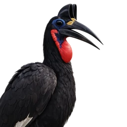 Abyssinian Ground-Hornbill, profile