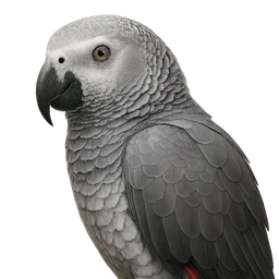 African Grey Parrot, profile