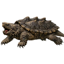 Alligator Snapping Turtle, in flight
