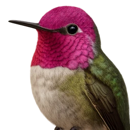 Anna's kolibrie (Anna’s Hummingbird), profiel, eerdere afbeelding (opent op volledige grootte)