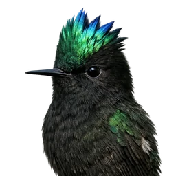 Antillean Crested Hummingbird, profile