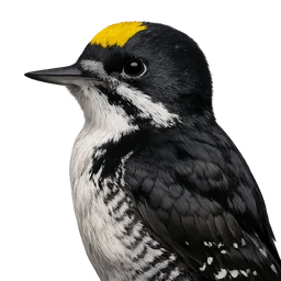 Black-backed Woodpecker, profile