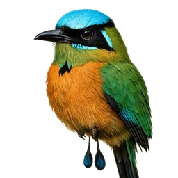 Blue-crowned Motmot, profile