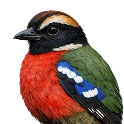 Blue-winged Pitta, profile