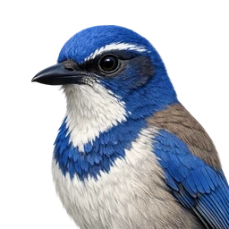 California Scrub-Jay, profile