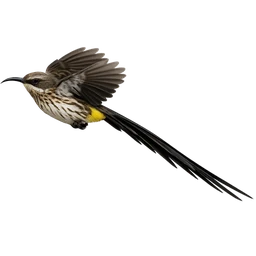 Cape Sugarbird, in flight
