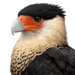 Crested Caracara, profile