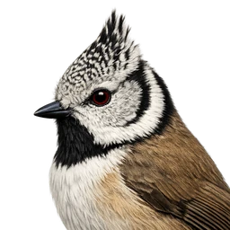 Crested Tit, profile