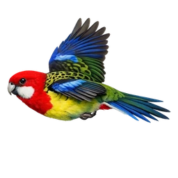 Eastern Rosella, in flight
