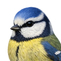 Eurasian Blue Tit, profile
