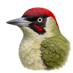 European Green Woodpecker, profile