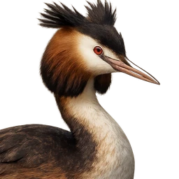 Great Crested Grebe, profile