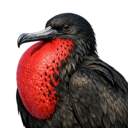 Great Frigatebird, profile