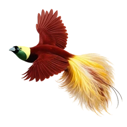 Greater Bird-of-paradise, in flight