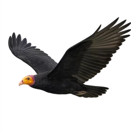 Greater Yellow-headed Vulture, in flight