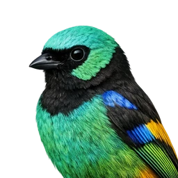 Green-headed Tanager, profile
