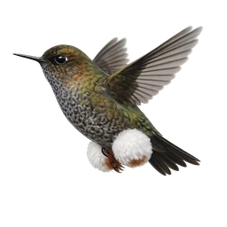 Hoary Puffleg, in flight