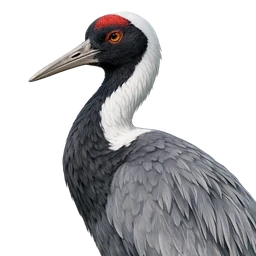 Hooded Crane, profile