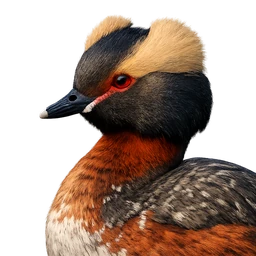 Horned Grebe, profile