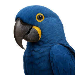 Hyacinth Macaw, profile