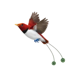 King Bird-of-paradise, in flight