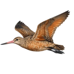 Marbled Godwit, in flight