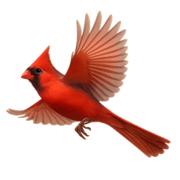 Northern Cardinal, in flight