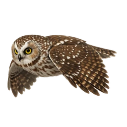 Northern Saw-whet Owl, in flight