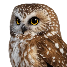 Northern Saw-whet Owl, profile