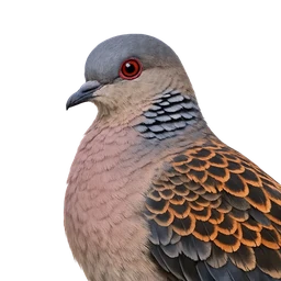 Oriental Turtle-Dove, profile