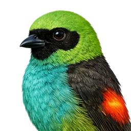 Paradise Tanager, profile