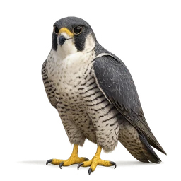 Slechtvalk (Peregrine Falcon), rustend, eerdere afbeelding (opent op volledige grootte)