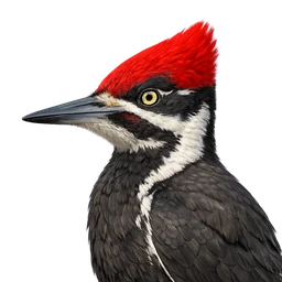 Pileated Woodpecker, profile