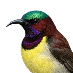Purple-rumped Sunbird, profile