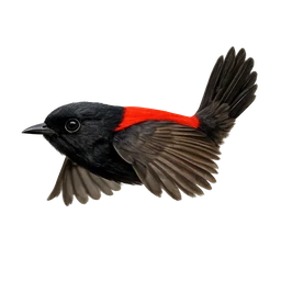 Red-backed Fairywren, in flight