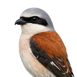 Red-backed Shrike, profile