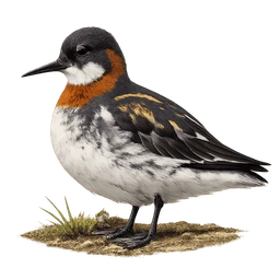 Red-necked Phalarope, profile