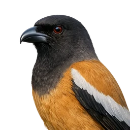 Rufous Treepie, profile