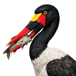 Saddle-billed Stork, profile