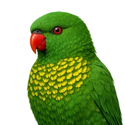 Scaly-breasted Lorikeet, profile