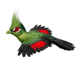 Schalow’s Turaco, in flight