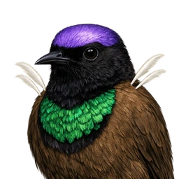 Standardwing Bird-of-paradise, profile