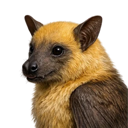 Straw-colored Fruit Bat, profile