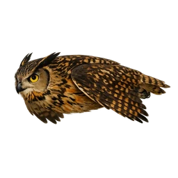 Tawny Fish Owl, in flight