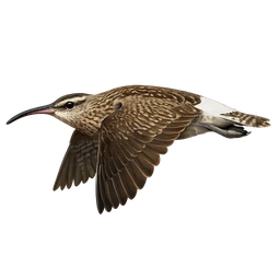 Whimbrel, in flight