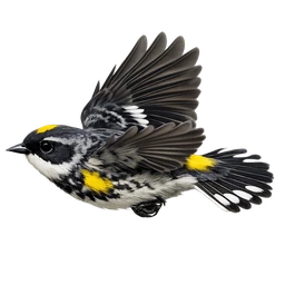 Yellow-rumped Warbler, in flight